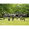 Garden Life Size Brass Playing Children Sculpture